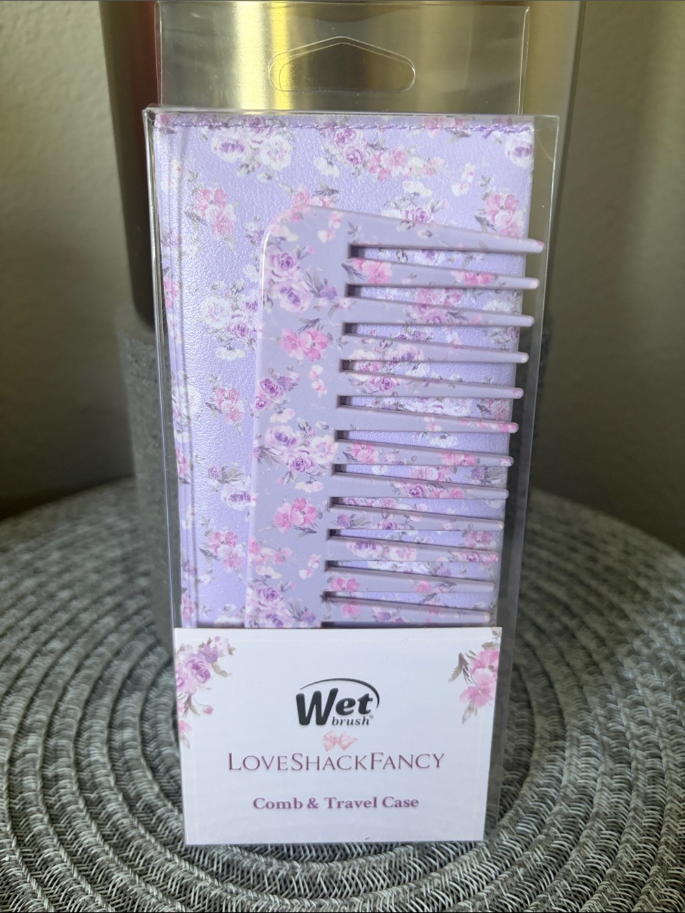 NWT Love Shack Fancy WetBrush Happy Thoughts Comb with Case Hibiscus
